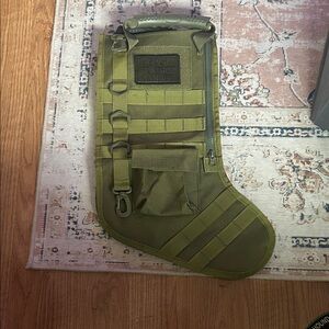 Green Tactical Stocking with MOLLE Attachments